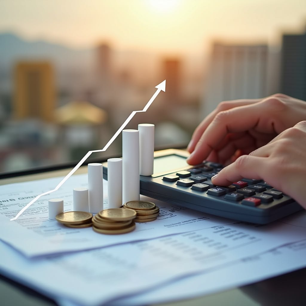Financial adviser helping clients review lending, protection, investment, and planning options